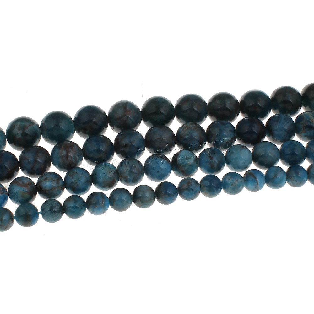 Apatite Beads, Round, different size for choice, Hole:Approx 1mm, Length:Approx 15.5 Inch, Sold By Strand