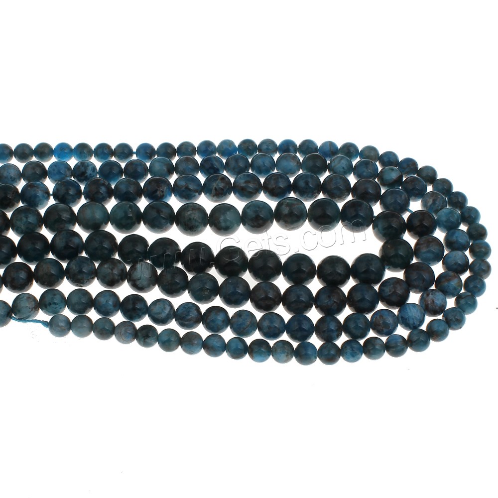 Apatite Beads, Round, different size for choice, Hole:Approx 1mm, Length:Approx 15.5 Inch, Sold By Strand