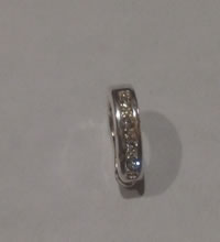 Cierre Trenzado de Metal, chapado en color de plata, 12x3mm, agujero:aproximado 1.2mm, Vendido por UD