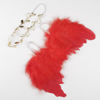 Jewelry Photo Props, Feather, with nylon elastic cord & PU Leather, elastic & for children Approx 14.9 Inch 