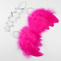 Feather Photo Shoot Props, with nylon elastic cord & PU Leather, elastic & for children Approx 14.9 Inch 