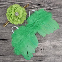 Feather Photo Shoot Props, with Etamine & nylon elastic cord & Metallic Cord & Zinc Alloy, platinum color plated, elastic & for children & with rhinestone Approx 14.9 Inch 