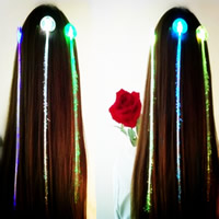 Human Hair Extensions, Cloth, handmade, Girl & LED & luminated 