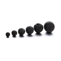 Lava Beads, Round & no hole, lead & cadmium free 