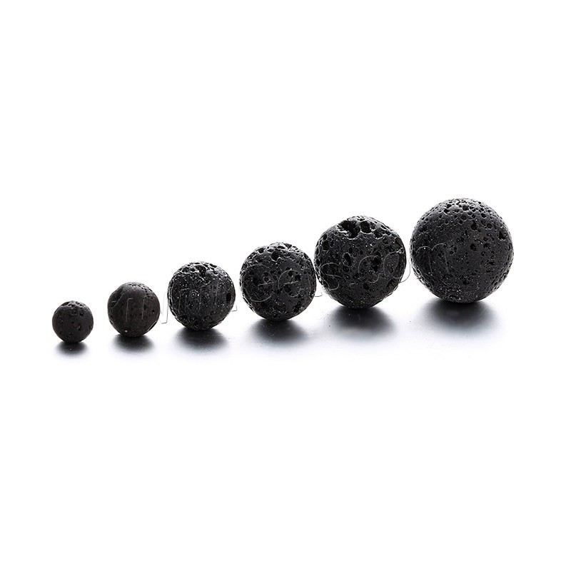 Lava Beads, Round, different size for choice & no hole, lead & cadmium free, Sold By PC