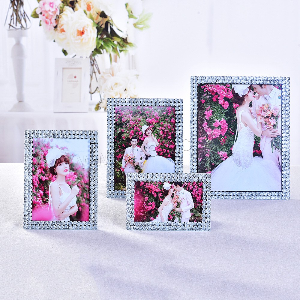 Plastic Photo Frame, Glass, Rectangle, handmade, Tabletop Frame & different size for choice, Sold By PC