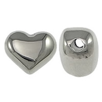 Stainless Steel Beads, Heart, plated Approx 2.2mm [