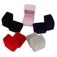 Velvet Ring Box, Velveteen,  Square 