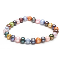 Freshwater Pearl Bracelet, Potato, for woman, 7-8mm Approx 7.5 Inch 