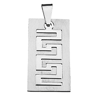 Pendentifs en acier inoxydable, rectangle, couleur originale Environ Vendu par PC