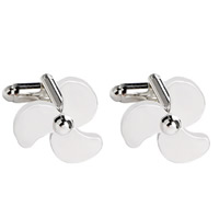 Zinc Alloy Cufflinks, Pinwheel, platinum color plated, for man 