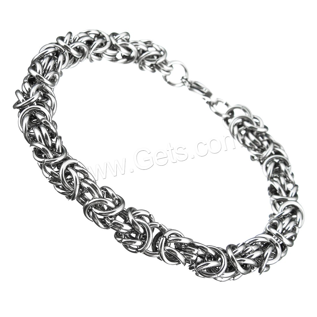 Stainless Steel Chain Necklace, different length for choice & byzantine chain, original color, 8mm, Sold By Strand