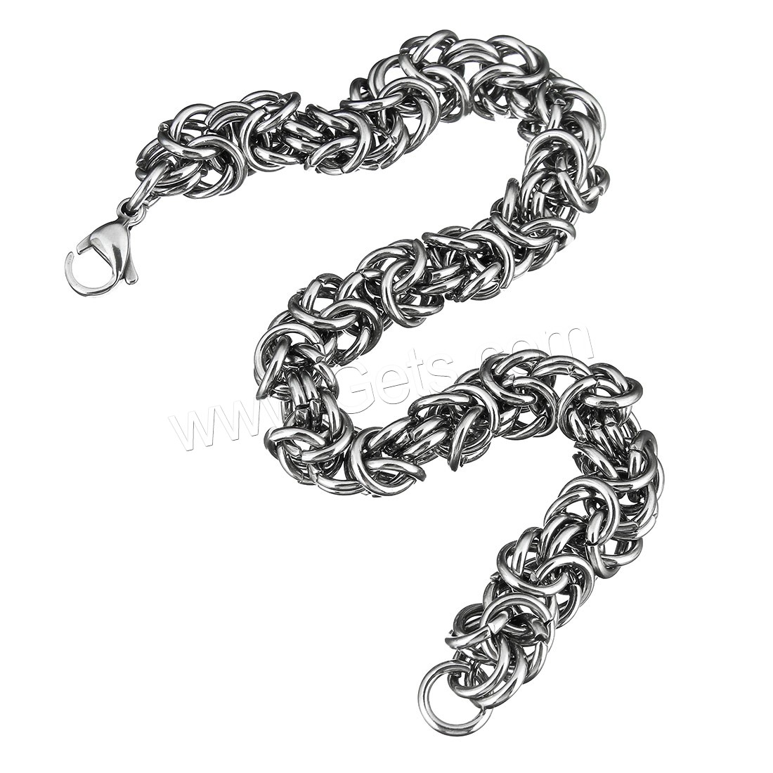 Stainless Steel Chain Necklace, different length for choice & byzantine chain, original color, 8mm, Sold By Strand