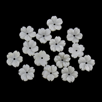 Cuentas de Concha de Labio Blanco, Concha de agua dulce, Flor, 10x2mm, agujero:aproximado 1mm, Vendido por UD