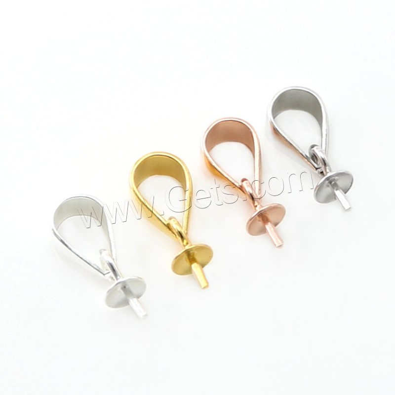 Sterling Silver Peg Bail, 925 Sterling Silver, plated, different size for choice, more colors for choice, Hole:Approx 3x5mm, Sold By PC