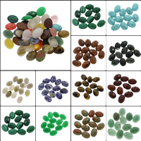 Edelstein Cabochons, flachoval, verschiedenen Materialien für die Wahl & handgemachte facettiert, 13x18x6mm, verkauft von PC