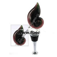 Lampwork Bottle Stopper, with Zinc Alloy, 120mm [