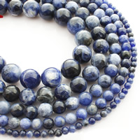 Perles en sodalite, Rond, naturel, normes différentes pour le choix Environ 15 pouce, Vendu par brin