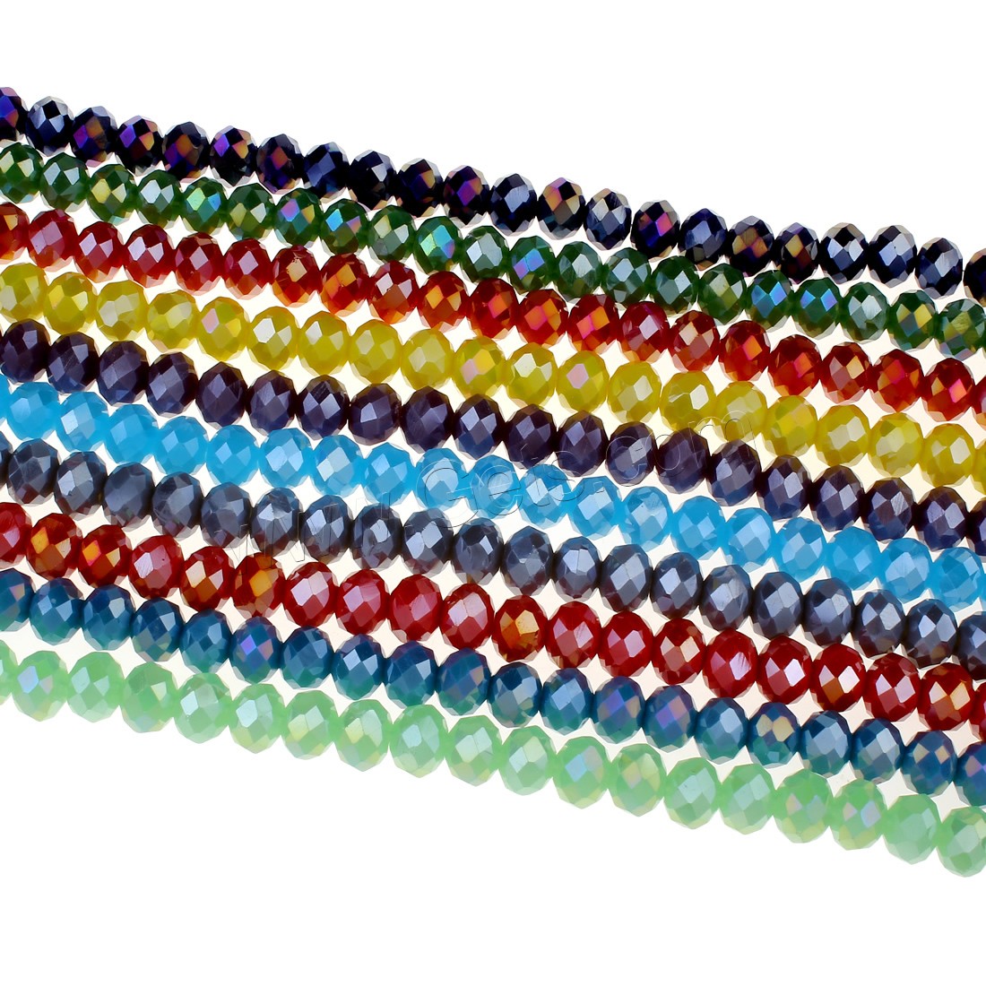 Perles en cristal mixte, Placage de couleur AB, normes différentes pour le choix & facettes, plus de couleurs à choisir, Trou:Environ 1mm, Longueur:Environ 15 pouce, Vendu par brin