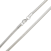 Halskette, Edelstahl, Dicke 925 Sterling-Silber vergoldet, Schlangekette & für Frau, 3.2mm, Länge:ca. 19 ZollInch, 10SträngeStrang/Tasche, verkauft von Tasche