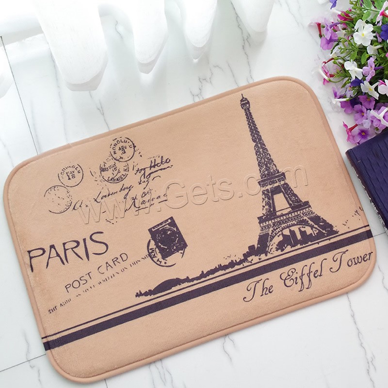 Fibre de polyester Tapis, rectangle, normes différentes pour le choix & modèles différents pour le choix & avec le motif de lettre, Vendu par PC