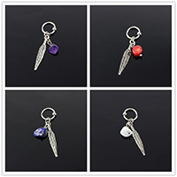 Edelstahl-Nase-Piercing-Schmuck, 316 L Edelstahl, mit Edelstein, plattiert, verschiedenen Materialien für die Wahl & unisex, 3mm, 8mm, 1.2mm, 28mm, verkauft von PC