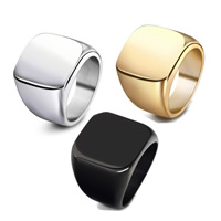 Men Stainless Steel Ring in Bulk, Titanium Steel, plated & for man 18mm 