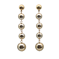 Zinc Alloy Drop Earring, gold color plated, for woman 