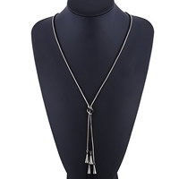 Chaîne en alliage de zinc de fer Collier Pull, Placage, avec peint & pour femme, sans plomb et cadmium, 720mm Environ 28 pouce, Vendu par brin