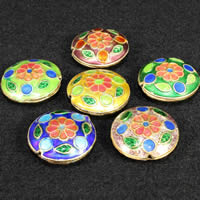 Cloisonne Beads, Flat Round, handmade Approx 1.5mm 