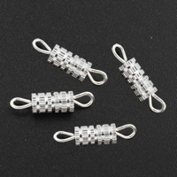 Messing Schraubschließe, Einzelstrang, keine, frei von Kadmium, 8x4mm, Bohrung:ca. 2.5mm, 1000PCs/Tasche, verkauft von Tasche