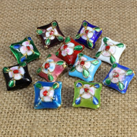 Cloisonne Beads, Rhombus, handmade 17mm Approx 1.5mm 