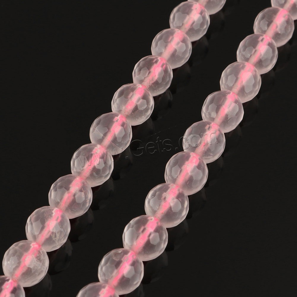 Madagascar Rose Quartz Abalorio, Esférico, natural & diverso tamaño para la opción & facetas, agujero:aproximado 0.7mm, longitud:aproximado 15 Inch, Vendido por Sarta