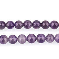 Amethyst Perle, rund, Februar Birthstone & natürliche & verschiedene Größen vorhanden, Bohrung:ca. 0.5mm, Länge:ca. 15 ZollInch, verkauft von Strang