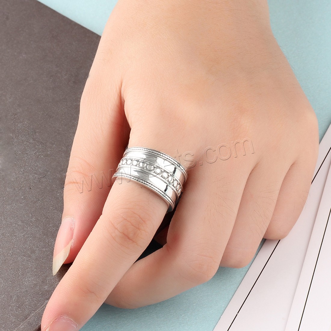 Thailand Sterling Silver Finger Ring, different size for choice & for woman, 12mm, Sold By PC