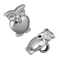 Stainless Steel Button Findings, Owl, hand polished, original color Approx 3mm, Inner Approx 1.5mm 