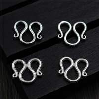 Sterling Silber M Verschluss, 925 Sterling Silber, plattiert, keine, 11.3x10.2mm, verkauft von PC