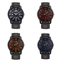 V8® Watch, Silicone, with Glass & Stainless Steel, Chinese movement, plated, Life water resistant & for man Approx 9 Inch [