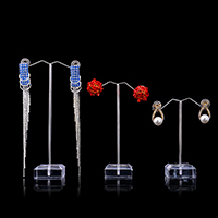 Acrylic Earring Display, with Stainless Steel, 85-105- 