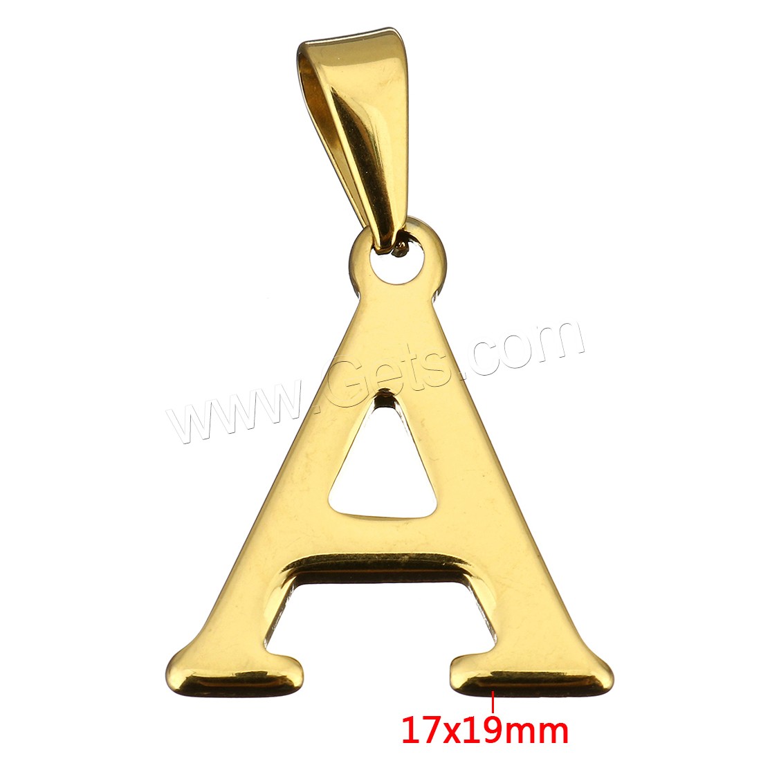 Edelstahl Buchstaben Anhänger, plattiert, verschiedene Stile für Wahl, keine, 7-22x19-22x2mm, Bohrung:ca. 3x8mm, verkauft von PC