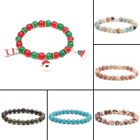 Gemstone Bracelets, with Zinc Alloy & Unisex & enamel, 8mm Approx 7.5 Inch 