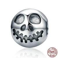 Tailandia Abalorio de Europeo, Calavera, Joyería de Halloween & sin rosca, 11x11x10mm, agujero:aproximado 4.5mm, Vendido por UD