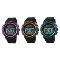 Montre à bijoux pour homme SKmei®, silicone, avec cadran en plastique & acier inoxydable, Placage, avec la lumière led & 50M imperméable à l’eau & réglable, plus de couleurs à choisir pouce, Vendu par PC