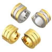 Stainless Steel Huggie Hoop Earring, plated, for woman 