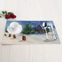 Place Mats, Linen, Rectangle, Christmas jewelry 