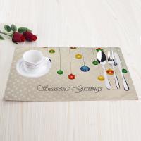 Place Mats, Linen, Rectangle, Christmas jewelry 