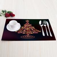 Place Mats, Linen, Rectangle, Christmas jewelry 