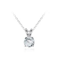 Newegg® Schmuck Halskette, Messing, mit Verlängerungskettchen von 1.9lnch, platiniert, Oval-Kette & für Frau & mit kubischem Zirkonia, 7mm, 10mm, Länge:ca. 15.7 ZollInch, verkauft von Strang