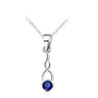 Newegg® Schmuck Halskette, Messing, mit Verlängerungskettchen von 1.9lnch, platiniert, Oval-Kette & für Frau & mit kubischem Zirkonia, 6mm, 26mm, Länge:ca. 17.3 ZollInch, verkauft von Strang