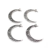 Zinc Alloy Hollow Pendants, Moon, plated, 37mm Approx 2mm 